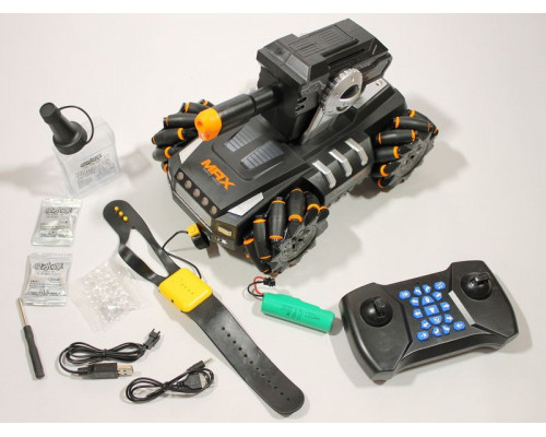 Р/У танк Mech Chariot RQ2085 стрельба водяными шарами, дрифтовые колеса, звук, управление от руки