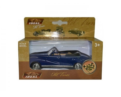 Машина Ideal 1:30-39 Ретромобиль Old Times синий, кабриолет