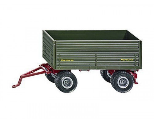 Прицеп Siku 1077 Fortuna двухосный, 10.5 см, зеленый