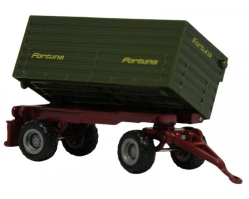 Прицеп Siku 1077 Fortuna двухосный, 10.5 см, зеленый