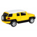Машина АВТОПАНОРАМА Toyota FJ Cruiser,желтый, 1/32, свет, звук, инерция, в/к 17,5*13,5*9 см