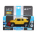 Машина АВТОПАНОРАМА Toyota FJ Cruiser,желтый, 1/32, свет, звук, инерция, в/к 17,5*13,5*9 см