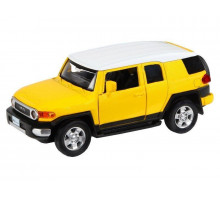 Машина "АВТОПАНОРАМА" Toyota FJ Cruiser,желтый, 1/32, свет, звук, инерция, в/к 17,5*13,5*9 см