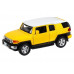 Машина АВТОПАНОРАМА Toyota FJ Cruiser,желтый, 1/32, свет, звук, инерция, в/к 17,5*13,5*9 см