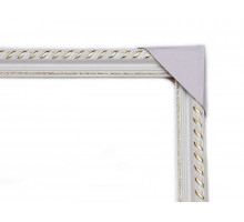 ДЕРЕВЯННАЯ  РАМКА ДЛЯ КАРТИН 40х50 (белая с золотом)