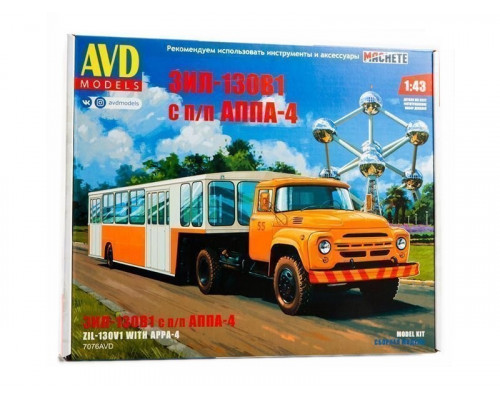 Сборная модель AVD ЗИЛ-130В1 с п/п АППА-4