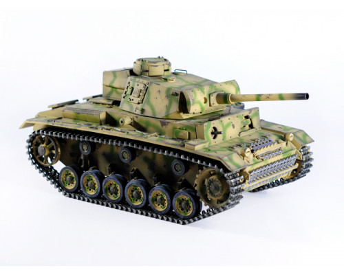 Р/У танк Taigen 1/16 Panzerkampfwagen III (Германия) дым, свет V3 2.4G RTR камуфляж