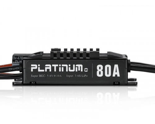 Бесколлекторный регулятор Hobbywing Platinum 80A-V4 (80A-100A, Aircraft, Heli)