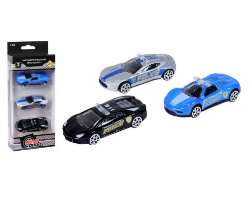 Набор металлических машинок AUTODRIVE JB0403966 Гоночные машины 3шт. в/к 23*9,4*4см