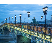 Картина мозаикой с нанесенной рамкой 40х50 ПАТРИАРШИЙ МОСТ (23 цвета)