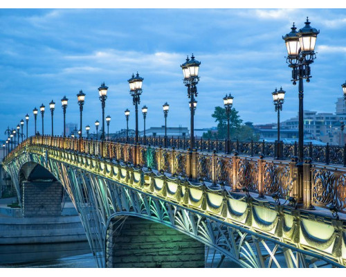 Картина мозаикой с нанесенной рамкой 40х50 ПАТРИАРШИЙ МОСТ (23 цвета)