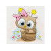 Картина по номерам 20Х20 СОВЕНОК В ПОДАРОЧНОЙ КОРОБКЕ (12 цветов)