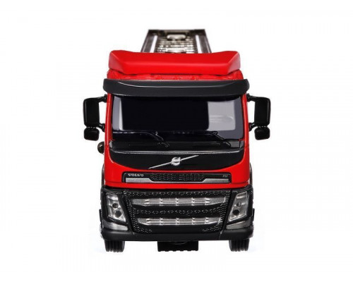 Машина АВТОПАНОРАМА Volvo бензовоз, красный, 1/50, свет, звук, в/к 28*14*10 см