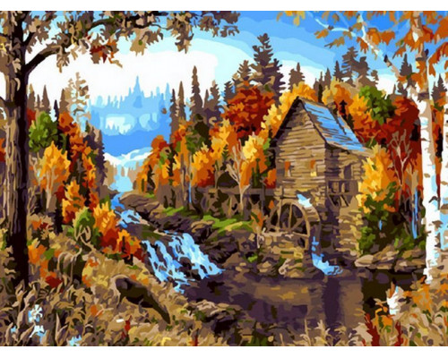 Картина по номерам 40х50 Течение времени (28 цветов)