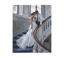 Картина по номерам 40х50 МОЛОДОЖЕНЫ (28 цветов)