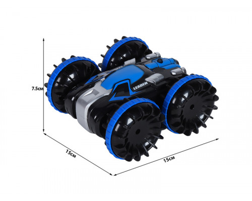 Радиоуправляемый перевертыш-амфибия AUTODRIVE, синий, 4WD, 2.4GHz, переворот, разворот на 360