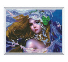 Алмазная мозаика с нанесенной рамкой 40х50 ПРИНЦЕССА ФЭНТЭЗИ (34 цвета)