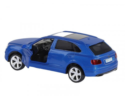 Машина АВТОПАНОРАМА BENTLEY BENTAYGA, синий, 1/45, инерция, в/к 17,5*12,5*6,5 см