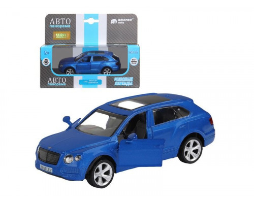Машина АВТОПАНОРАМА BENTLEY BENTAYGA, синий, 1/45, инерция, в/к 17,5*12,5*6,5 см