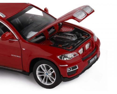 Машина АВТОПАНОРАМА BMW X6, бордовый, 1/26, в/к 24,5*12,5*10,5 см