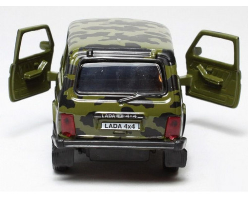 Машина Autotime LADA 4x4 армейская 1:36