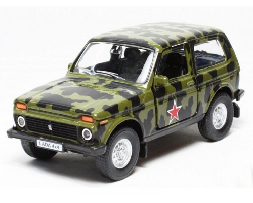 Машина Autotime LADA 4x4 армейская 1:36
