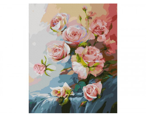 Картина по номерам с цветной схемой 40х50 РОМАНОВ Р. РОЗОВОЕ УТРО (28 цветов)