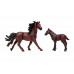 Фигурки животных MASAI MARA MM204-002 серии Мир лошадей: Фризская лошадь и жеребенок 3 пр.