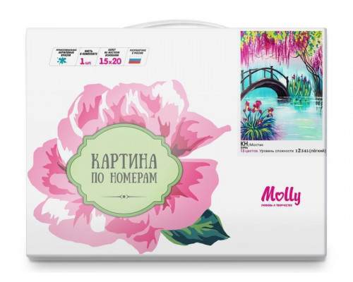 Картина по номерам 15х20 МОСТИК (13 цветов)