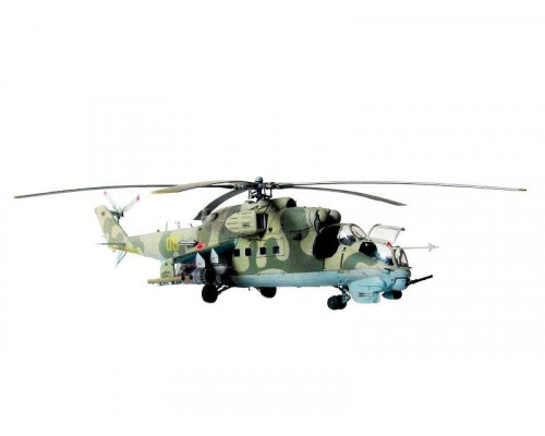 Сборная модель ZVEZDA Советский ударный вертолет Ми-24В/ВП Крокодил, 1/72