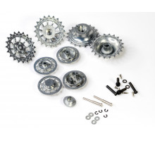 Ведущая звездочка 2 шт и ленивец 2 штуки для танка Tiger (металл) поздняя версия