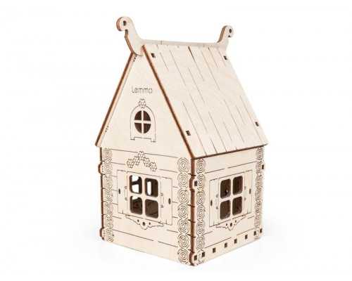 Деревянный конструктор Lemmo Избушка, 12 деталей