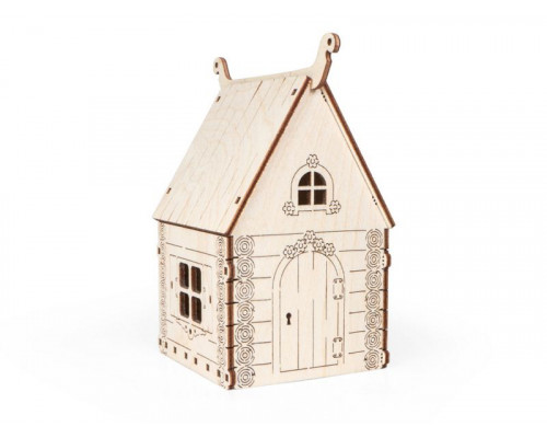 Деревянный конструктор Lemmo Избушка, 12 деталей