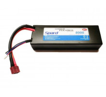 Аккумулятор Li-Po Spard 8000mAh, 7,4V, 25C, T‐plug для Remo Hobby и Himoto 1/10, 1/8