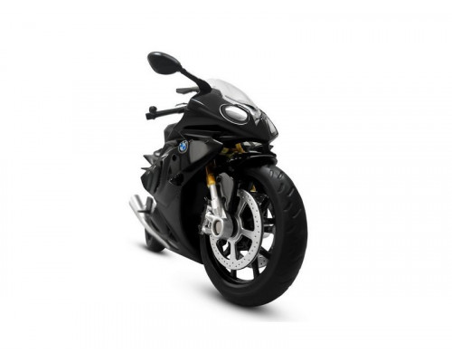 Мотоцикл АВТОПАНОРАМА BMW S1000R, 1/12, металл, черный, свободный ход колес