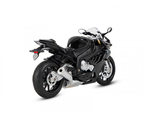 Мотоцикл АВТОПАНОРАМА BMW S1000R, 1/12, металл, черный, свободный ход колес