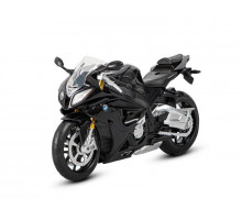 Мотоцикл "АВТОПАНОРАМА" BMW S1000R, 1/12, металл, черный, свободный ход колес