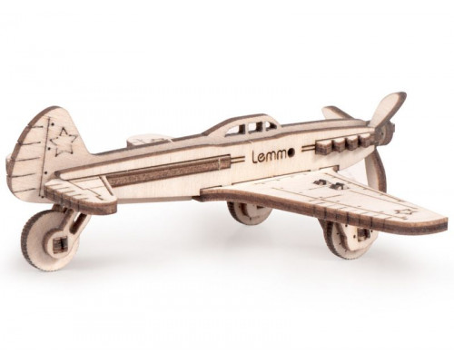 Деревянный конструктор Lemmo Самолёт ЯК-9, 17 деталей