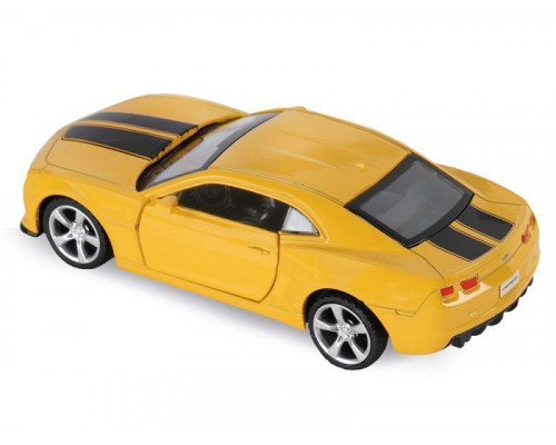 Машина АВТОПАНОРАМА Chevrolet Camaro SS, желтый, 1/43, инерция, откр. двери, в/к 17,5*12,5*6,5 см