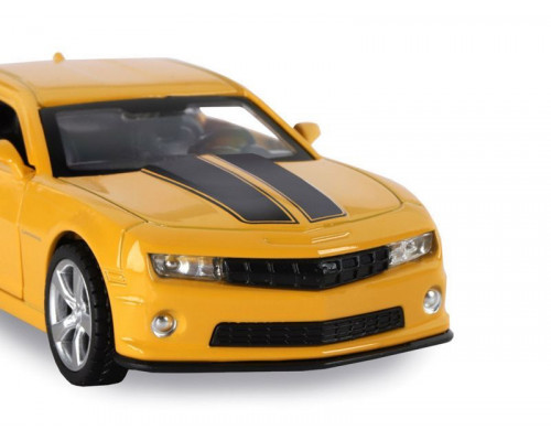 Машина АВТОПАНОРАМА Chevrolet Camaro SS, желтый, 1/43, инерция, откр. двери, в/к 17,5*12,5*6,5 см