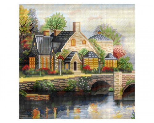 Картина мозаикой 30Х30 УЮТНЫЙ ДОМИК (квадрат) (30 цветов)