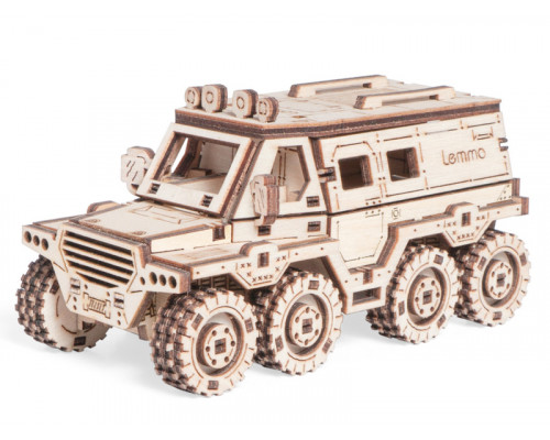 Деревянный конструктор Lemmo Внедорожник Бархан, 128 деталей