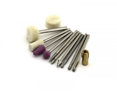 Бормашина 12 В, 12500 об/мин., принадлежности 15 пред., пластик. коробка