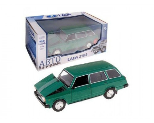 Машина АВТОПАНОРАМА ВАЗ 2104 ,1/24, Pull Bаck механизм, в/к 10*12*22 cм