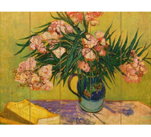 Картина по номерам на дереве 40х50 Натюрморт с олеандром (30 красок)