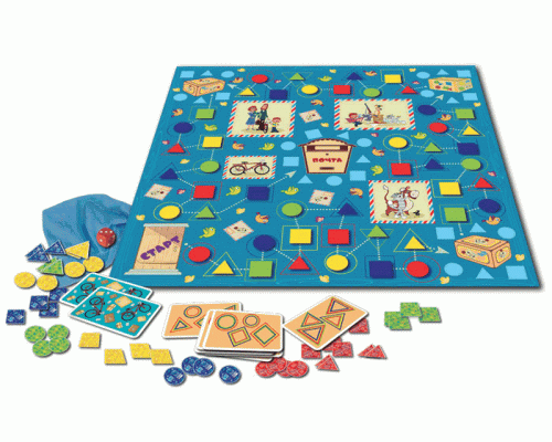 Настольная игра ZVEZDA Простоквашино. Геометрические фигуры., обучающая