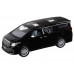 Машина АВТОПАНОРАМА Toyota Alphard, 1/29, черный, откр. двери, свет, звук, в/к 20*10*11 см