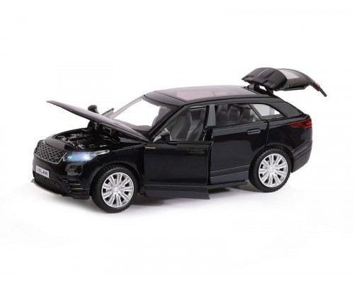 Машина АВТОПАНОРАМА Range Rover Velar, черный, 1/32, свет, звук, инерция, в/к 17,5*12,5*6,5