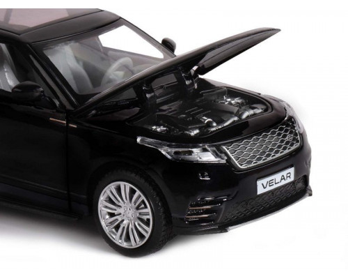 Машина АВТОПАНОРАМА Range Rover Velar, черный, 1/32, свет, звук, инерция, в/к 17,5*12,5*6,5