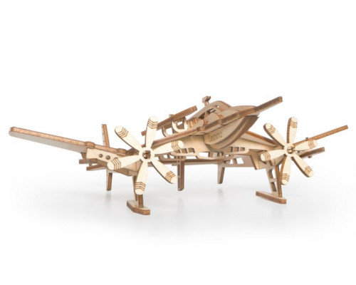 Деревянный конструктор Lemmo Самолет Сапсан, 32 детали